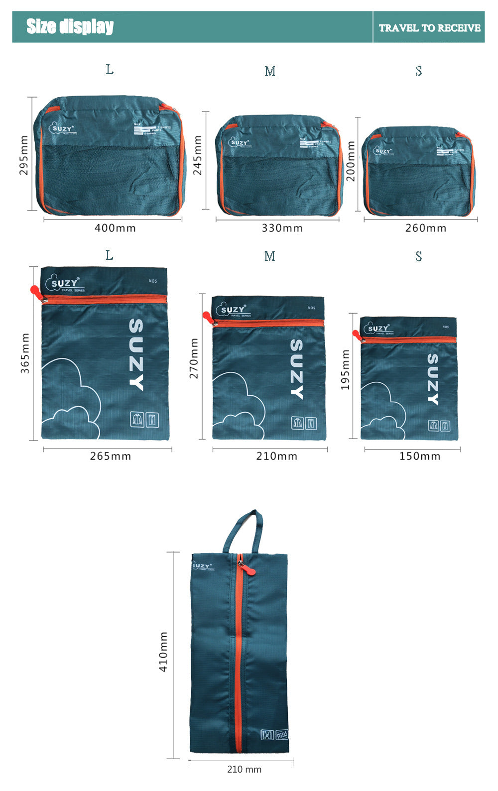 Travel Storage and Luggage Organising Kit